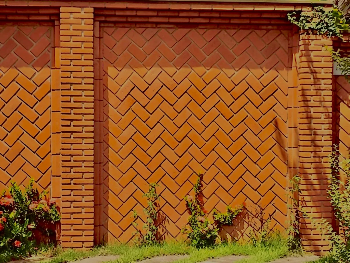 Muro com paginação cerâmica